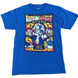 Toy Story 4 Shirt Buzz to the Rescue Med Mens Disney Pixar Blue Graphic T-Shirt